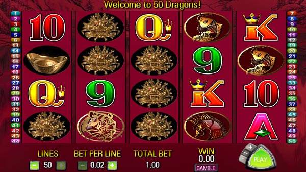50 Dragons Online Slot Machine