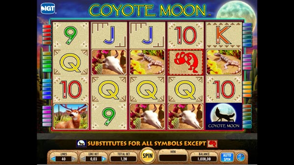 Coyote Moon Slot Reels