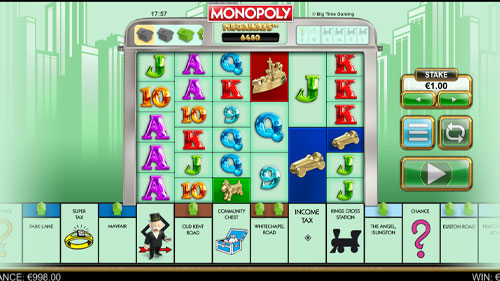 Monopoly Megaways Slot Reels