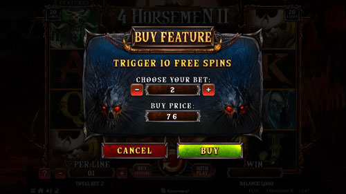 4 Horsemen II Slot Buy Feature