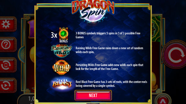 Dragon Spin Slot Machine Features