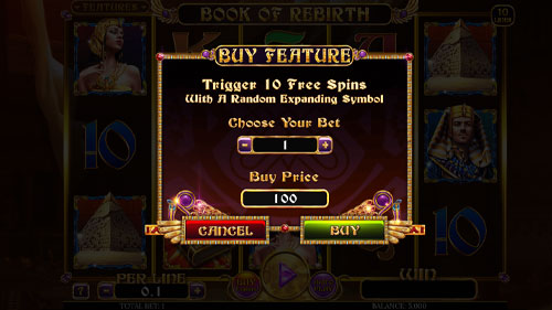The Book of Rebirth Slot Buy Feature