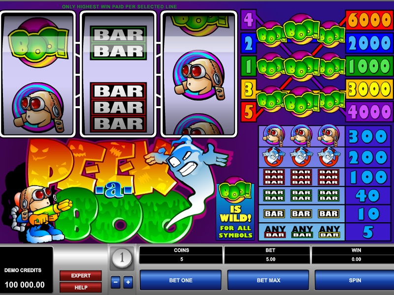 Peek-a-Boo 5 Reels Slot Machine