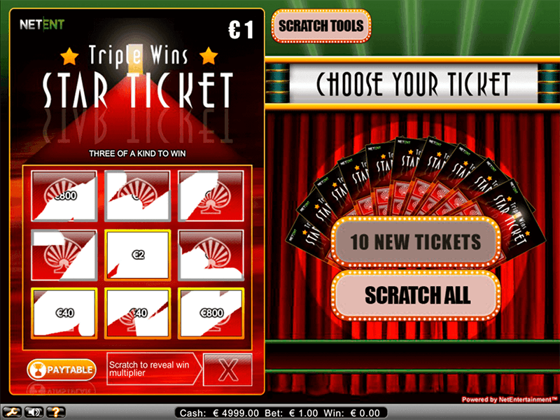 Scratch Lottery Tickets online, free