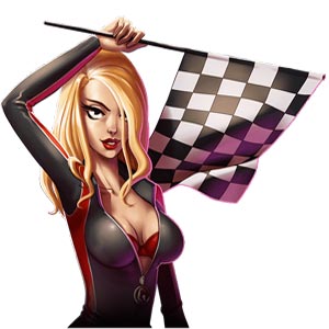Boost Racers Slot Logo Pin-Up
