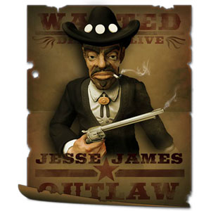 Dead or Alive Slot Machine Character Jesse James